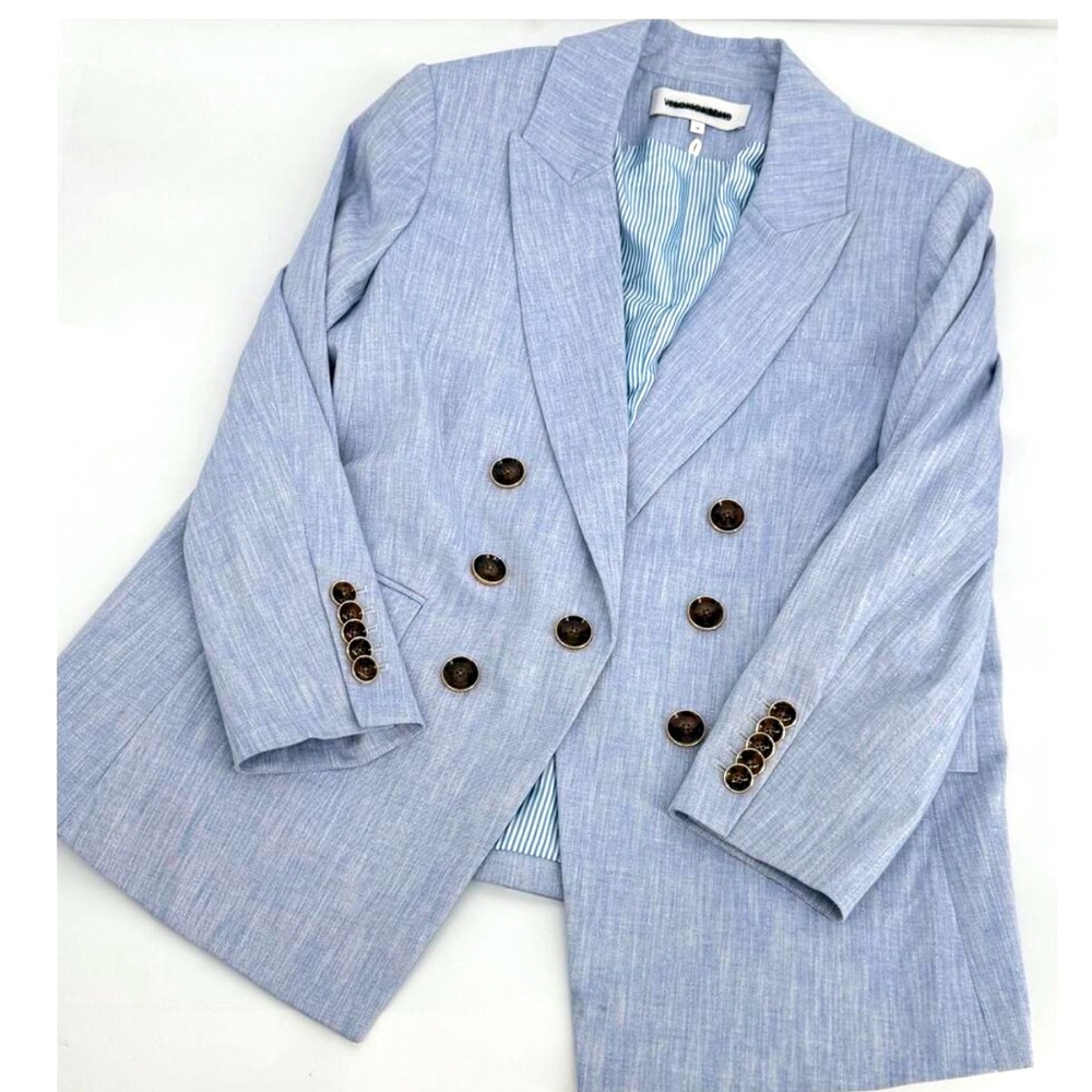 Veronica Beard Diego Blazer Jacket Dickey Blazer Blue Size 18